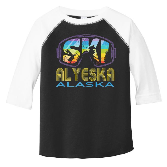 Ski Alyeska Alaska Skiing Vacation Toddler Fine Jersey T-Shirt
