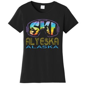 Ski Alyeska Alaska Skiing Vacation Women's T-Shirt