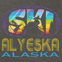 Ski Alyeska Alaska Skiing Vacation Cotton Canvas Backpack