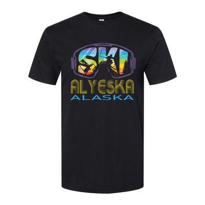 Ski Alyeska Alaska Skiing Vacation Softstyle CVC T-Shirt