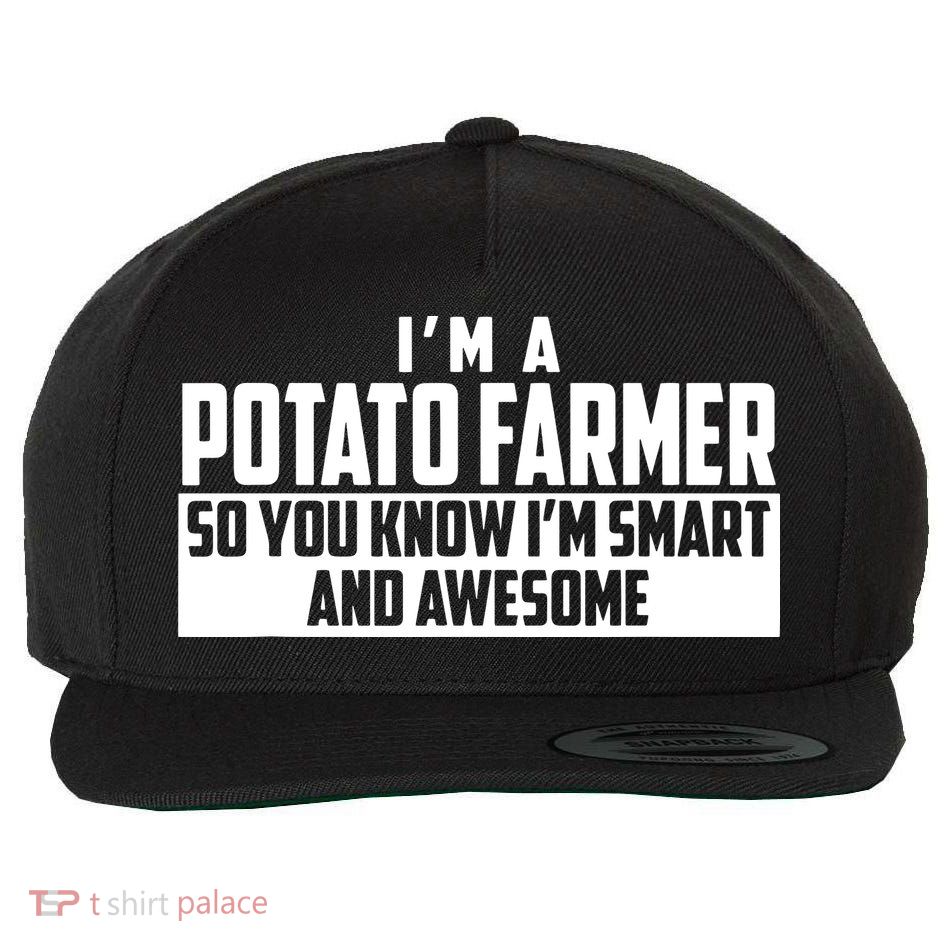 Smart And Awesome Potato Farmer Wool Snapback Cap