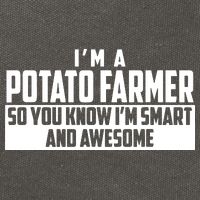 Smart And Awesome Potato Farmer Cotton Canvas Backpack