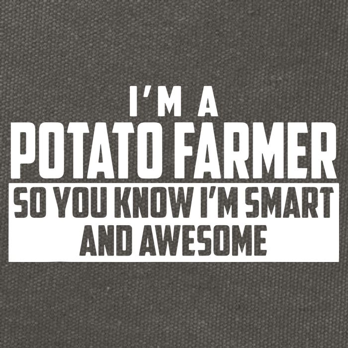 Smart And Awesome Potato Farmer Cotton Canvas Backpack