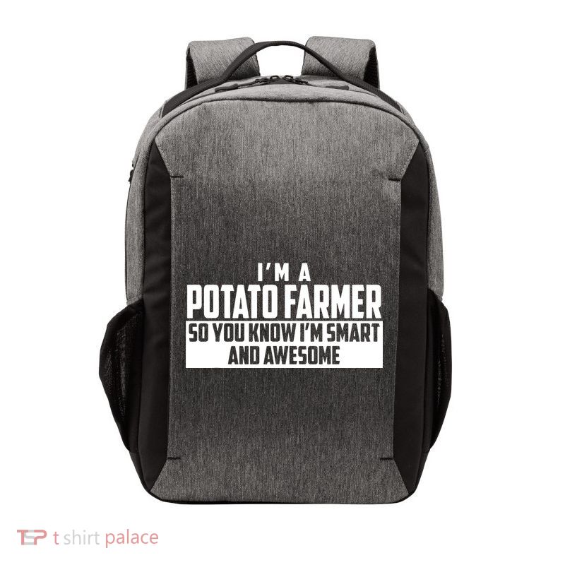 Smart And Awesome Potato Farmer Vector Backpack