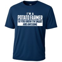 Smart And Awesome Potato Farmer Performance Shirt
