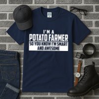 Smart And Awesome Potato Farmer Tall T-Shirt