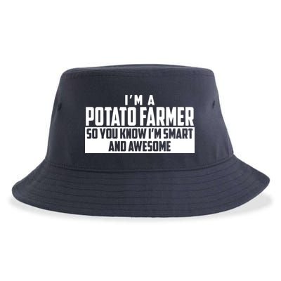 Smart And Awesome Potato Farmer Sustainable Bucket Hat