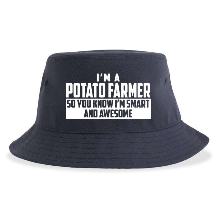 Smart And Awesome Potato Farmer Sustainable Bucket Hat