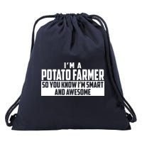 Smart And Awesome Potato Farmer Drawstring Bag