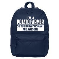 Smart And Awesome Potato Farmer 16 in Basic Backpack