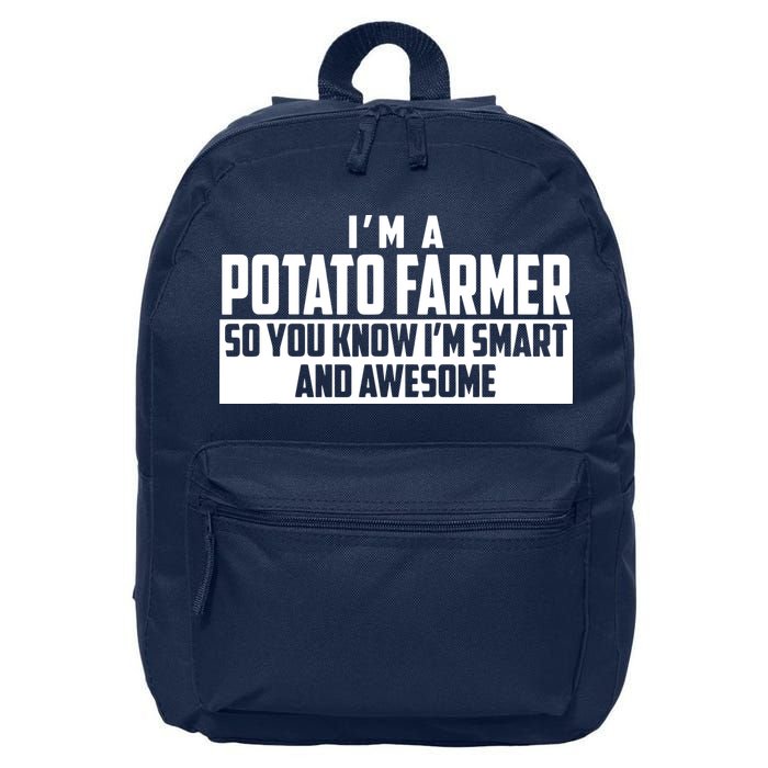 Smart And Awesome Potato Farmer 16 in Basic Backpack