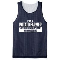 Smart And Awesome Potato Farmer Mesh Reversible Basketball Jersey Tank