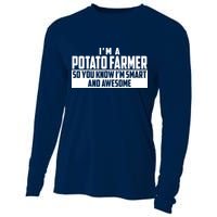 Smart And Awesome Potato Farmer Cooling Performance Long Sleeve Crew