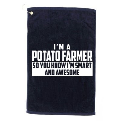 Smart And Awesome Potato Farmer Golf Towel