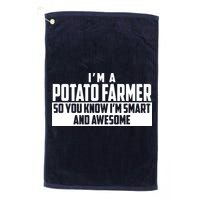 Smart And Awesome Potato Farmer Golf Towel