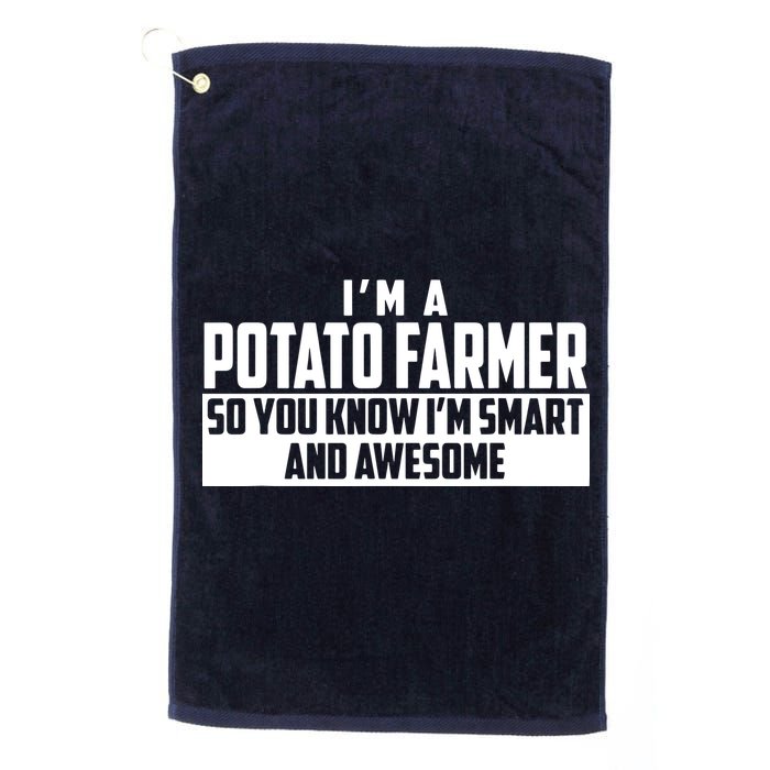 Smart And Awesome Potato Farmer Golf Towel