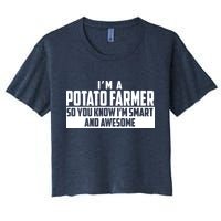 Smart And Awesome Potato Farmer Crop Top