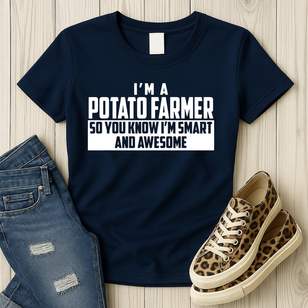 Smart And Awesome Potato Farmer Womens T-Shirt