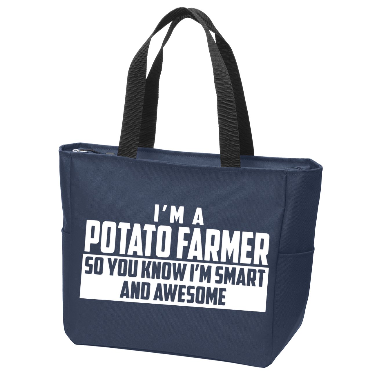 Smart And Awesome Potato Farmer Zip Tote Bag
