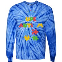 Super Autism Autism Superhero Autism Is My Super Power Gift Tie-Dye Long Sleeve Shirt