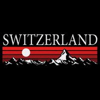 Swiss Alps And Red Sunset Switzerland Mountains Tall T-Shirt