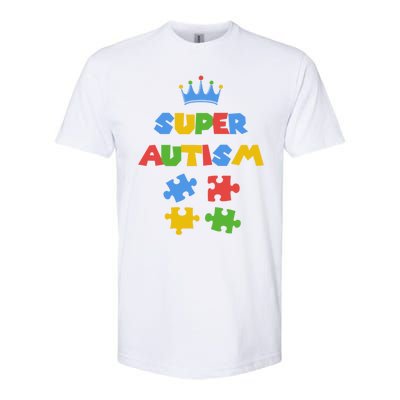 Super Autism Autism Superhero Autism Is My Super Power Gift Softstyle CVC T-Shirt