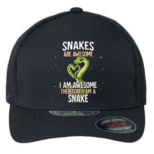 Snakes Are Awesome Snake Flexfit Unipanel Trucker Cap