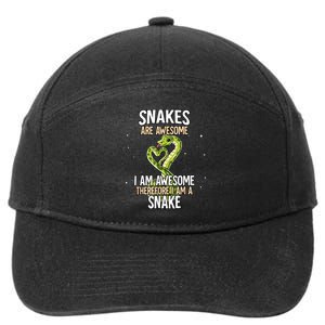 Snakes Are Awesome Snake 7-Panel Snapback Hat