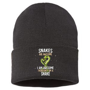 Snakes Are Awesome Snake Sustainable Knit Beanie