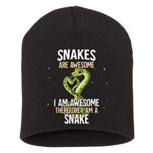 Snakes Are Awesome Snake Short Acrylic Beanie