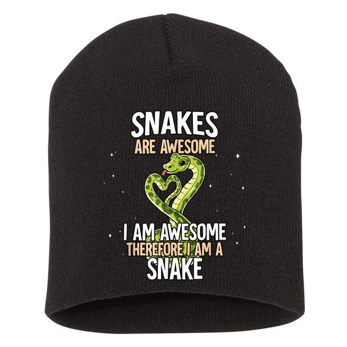 Snakes Are Awesome Snake Short Acrylic Beanie