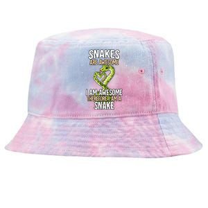 Snakes Are Awesome Snake Tie-Dyed Bucket Hat