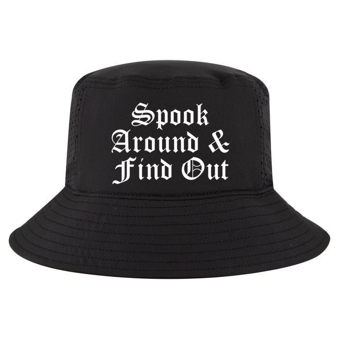 Spook Around And Find Out Funny Halloween Cool Comfort Performance Bucket Hat