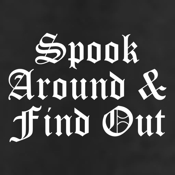 Spook Around And Find Out Funny Halloween 7 Panel Mesh Trucker Snapback Hat