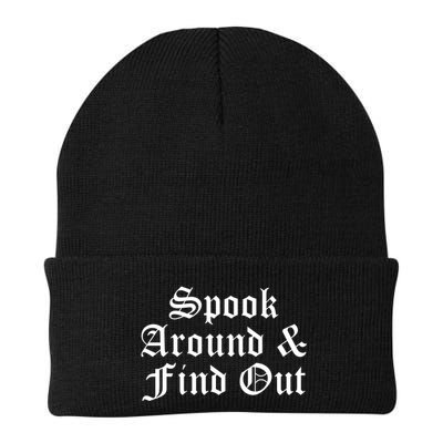 Spook Around And Find Out Funny Halloween Beanie