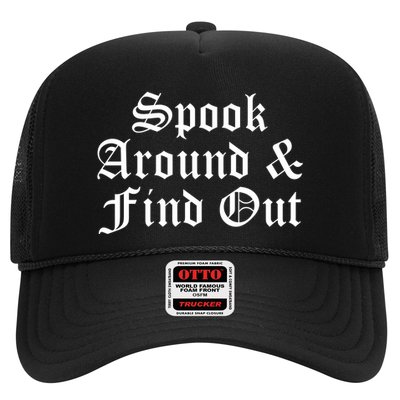 Spook Around And Find Out Funny Halloween Trucker Hat