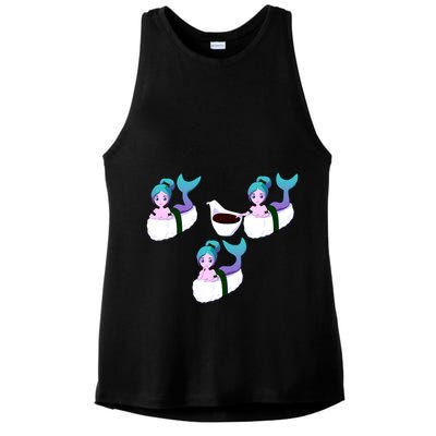 Sushi Addict And Japanese Sushi Lovers Gift Ladies PosiCharge Tri-Blend Wicking Tank