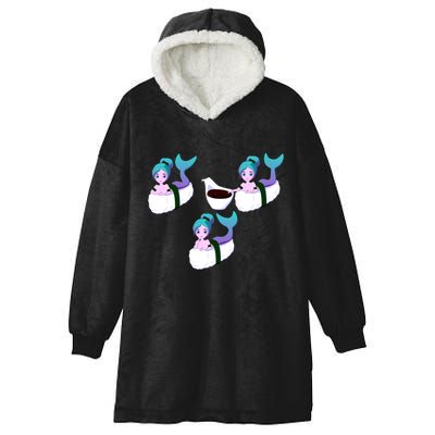 Sushi Addict And Japanese Sushi Lovers Gift Hooded Wearable Blanket