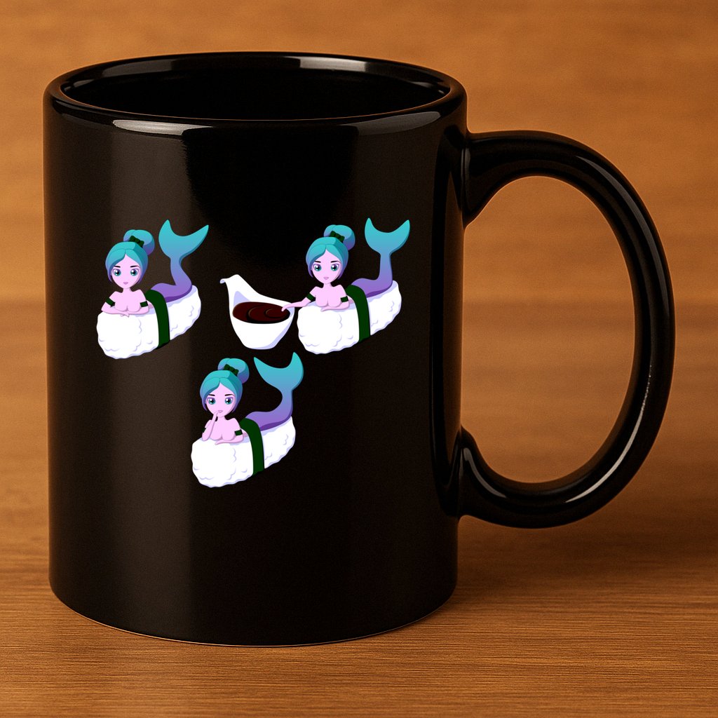 Sushi Addict And Japanese Sushi Lovers Gift 11oz C Handle Ceramic Mug