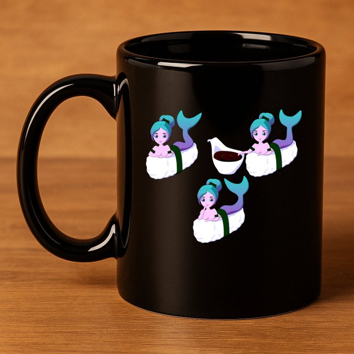 Sushi Addict And Japanese Sushi Lovers Gift 11oz C Handle Ceramic Mug