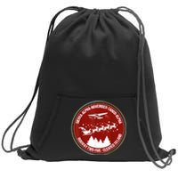 Santa Airlines Aviation Holiday Retro Pilot Christmas Sweatshirt Cinch Pack Bag