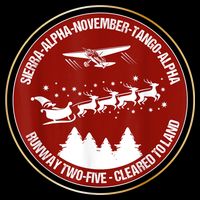 Santa Airlines Aviation Holiday Retro Pilot Christmas Womens T-Shirt