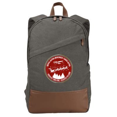 Santa Airlines Aviation Holiday Retro Pilot Christmas Cotton Canvas Backpack