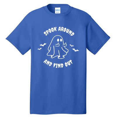 Spook Around And Find Out Funny Ghost Halloween Boo Gift Tall T-Shirt