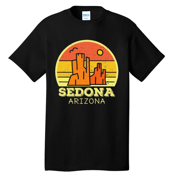 Sedona Arizona AZ Vintage Sunset Desert Camping Hiking Tall T-Shirt