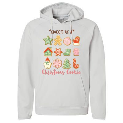 Sweet As A Christmas Cookie Cute Holiday Performance Fleece Hoodie