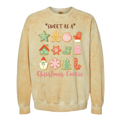 Sweet As A Christmas Cookie Cute Holiday Colorblast Crewneck Sweatshirt