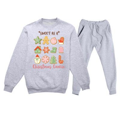 Sweet As A Christmas Cookie Cute Holiday Premium Crewneck Sweatsuit Set