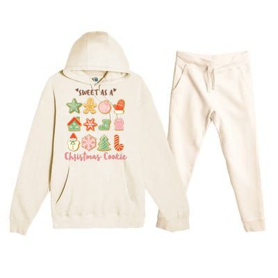 Sweet As A Christmas Cookie Cute Holiday Premium Hooded Sweatsuit Set