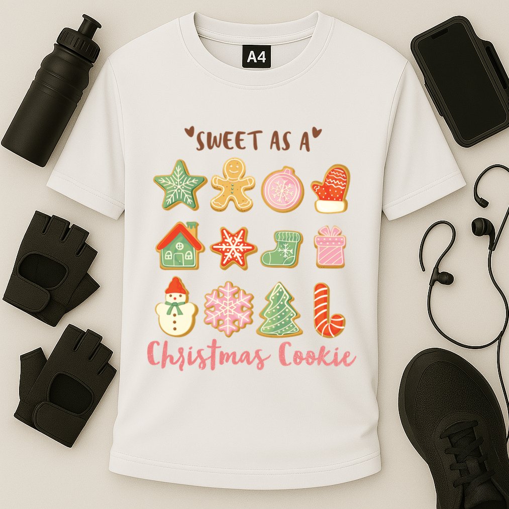 Sweet As A Christmas Cookie Cute Holiday Cooling Performance Crew T-Shirt